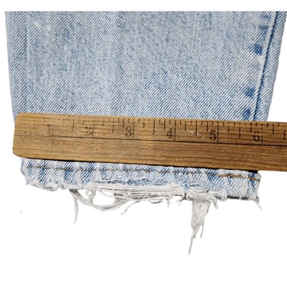 Vintage BonJour Jeans Women 14 High Waist Rise Light Trashed Paint Distressed - Picture 15 of 16